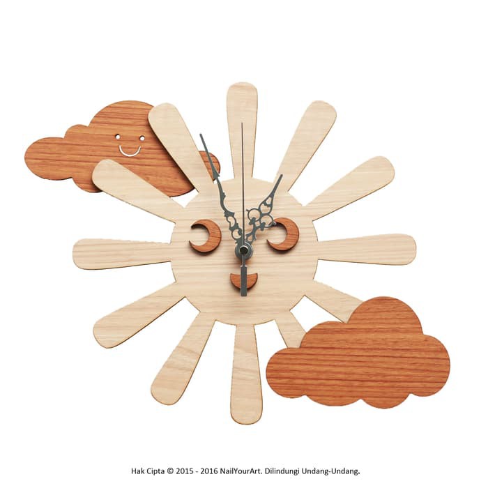 Jam Dinding Unik Artistik - SunnySmile Wall Clock