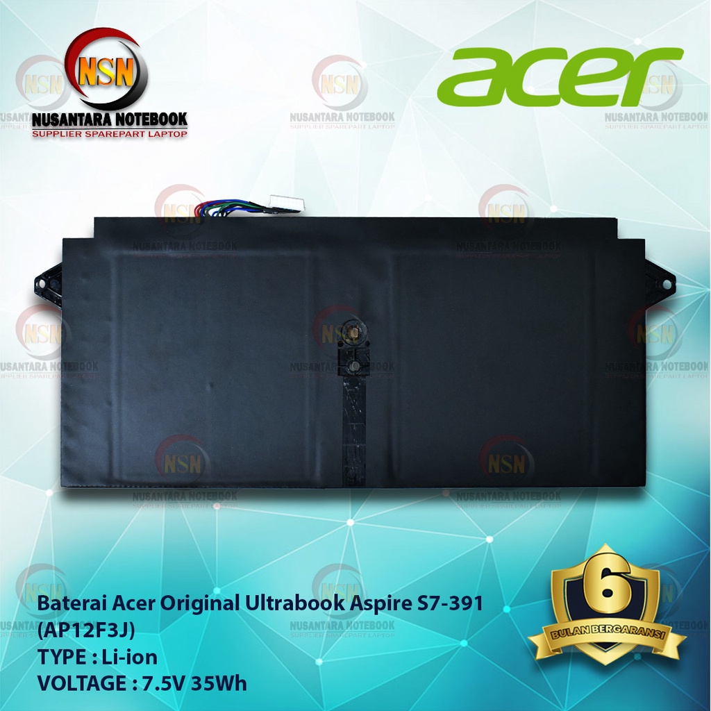 Baterai Acer Original Ultrabook Aspire S7-391 AP12F3J