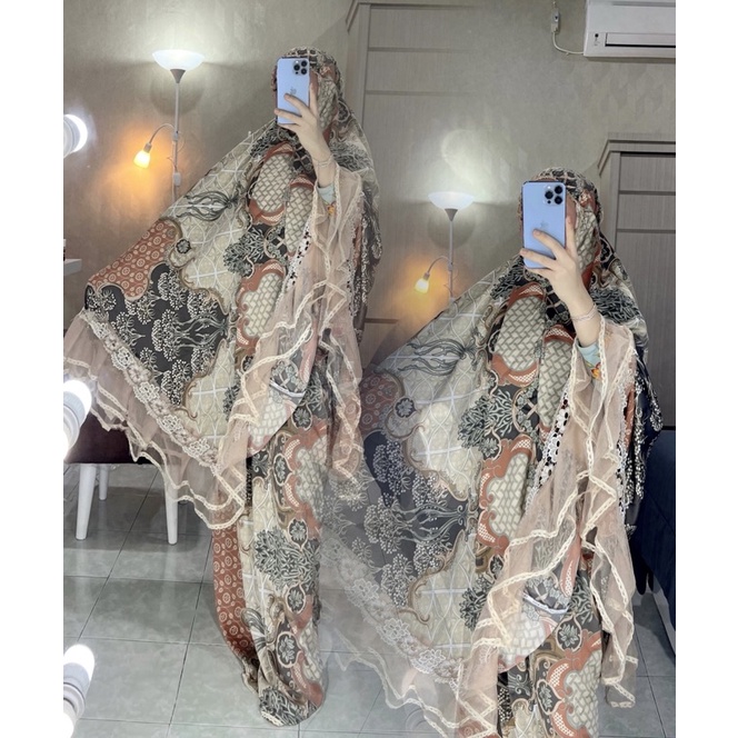 MUKENA DIOR SILK MIX RENDA PREMIUM ALA SYAHRINI