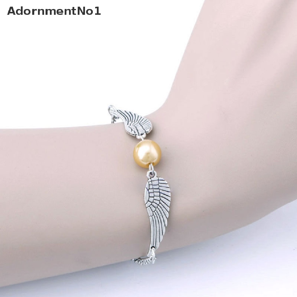 (AdornmentNo1) Gelang Tangan Rantai Fashion Gaya Retro Motif Bola Snitch Untuk Unisex / Pria / Wanita