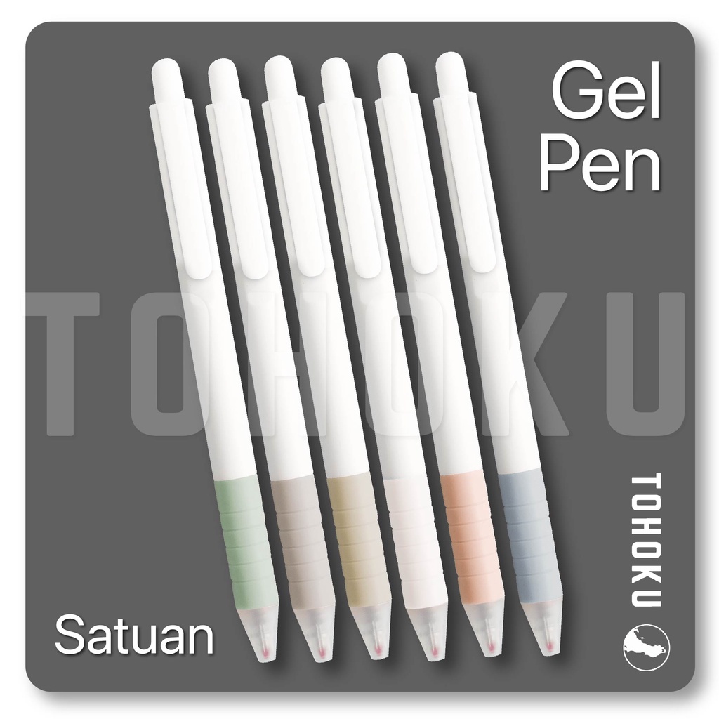 

Aesthetic Gel Pen Simple - Black Ink - Bulpen Minimalist - Pulpen Pastel Cetekan