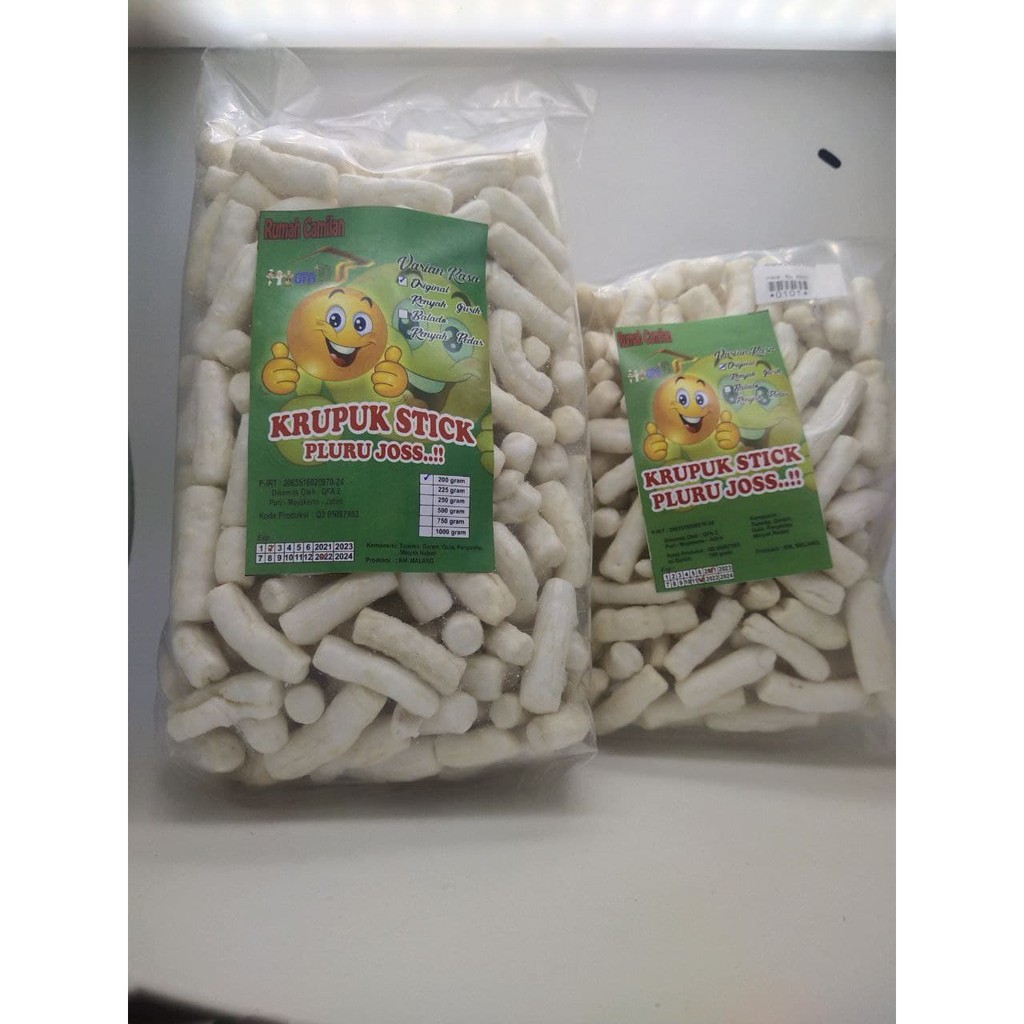 

Rumah Camilan krupuk Stick Pluru Joss rasa original 100g & 200g