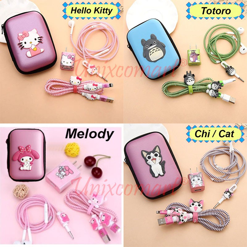 Pelindung kabel Charger Headset SET Cable Protector Cartoon Karakter