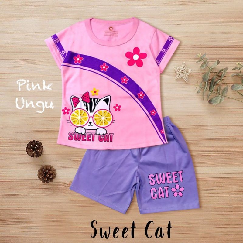 LF SET SETELAN HARIAN ANAK BAYI CEWEK GAMBAR KARTUN/BAJU ANAK PEREMPUAN GAMBAR KOALA KITTY UMUR 6BULAN-6TAHUN-3