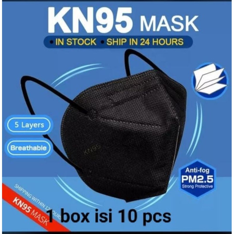 MASKER KN95 ISI 10 WARNA HITAM