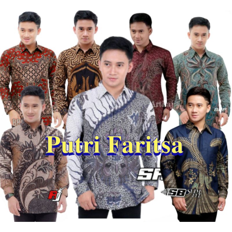 Kemeja Batik Pria Lengan Panjang Size M L Xl Xxl  Bswart Batik Hrb026