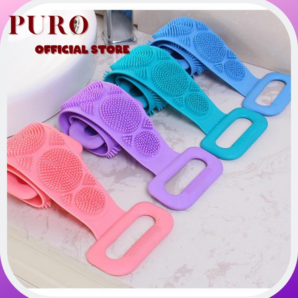 SIKAT PUNGGUNG SILICON/Bath Towel Silicone Handuk Sikat Gosok Mandi Pijat Pembersih serbaguna