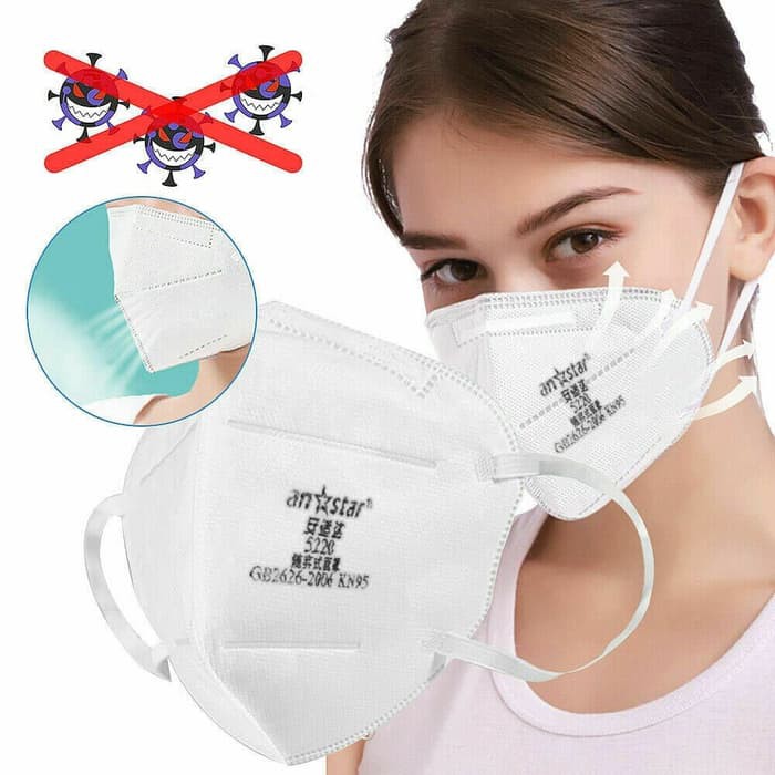 MASKER ANSTAR AIR MASK N95 RESPIRATORY ANTI VIRUS BAKTERI POLUSI DEBU