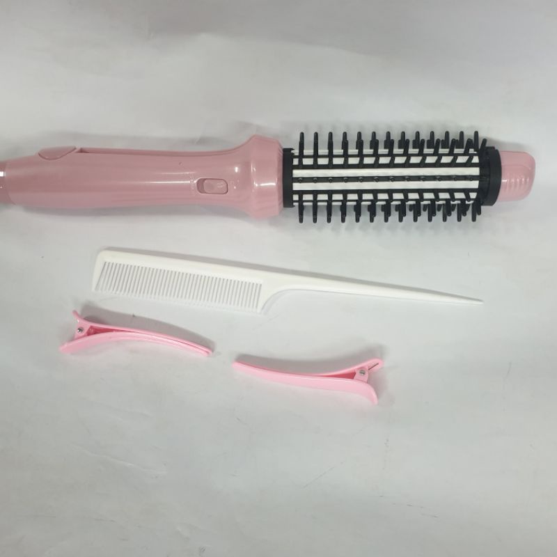 LADYSTAR | Catokan Sisir | LS608 | Pink Putih | Brush Keriting Blow | STARSELLER