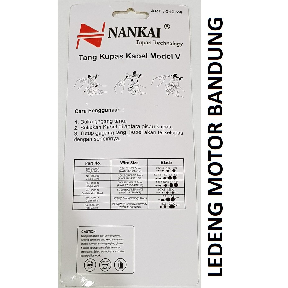 Tang Kupas Kabel Nankai Model V Otomatis Potong Electrik Cable Listrik