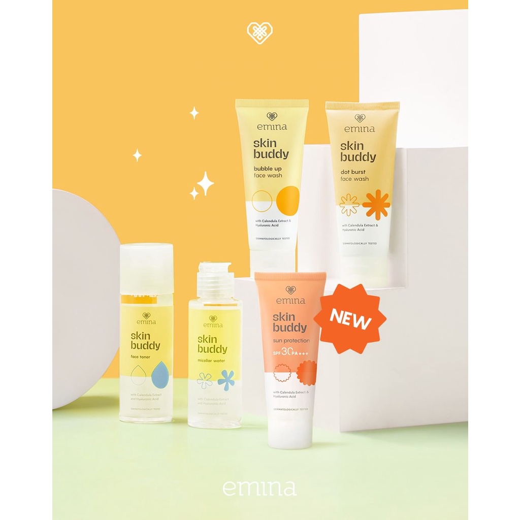 `ღ´ PHINKL `ღ´ ╰☆☆ 𝔢мιℕά ☆☆╮ Emina Skin Buddy Dot Burst Facial Wash sabun cuci muka bahan lembut organik alami cocok untuk remaja