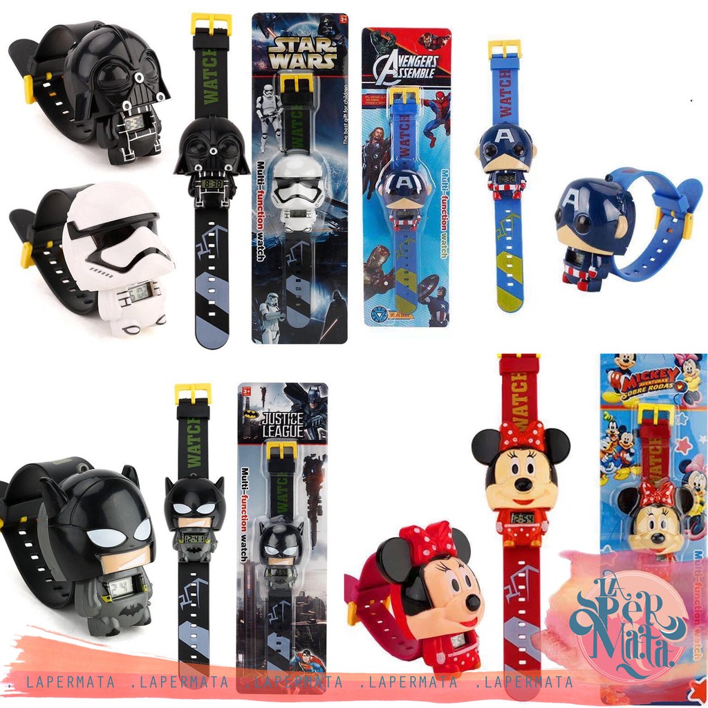 Jam Tangan Anak Karakter Fashion Kids Cartoon Super Hero - LPM Shop