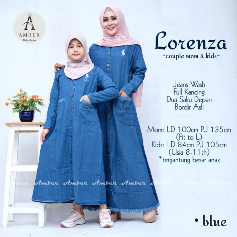 LORENZA COUPLE MUSLIM / COUPLE IBU DAN ANAK / COUPLE KONDANGAN / MAXY JEANS / JEANS PREMIUM
