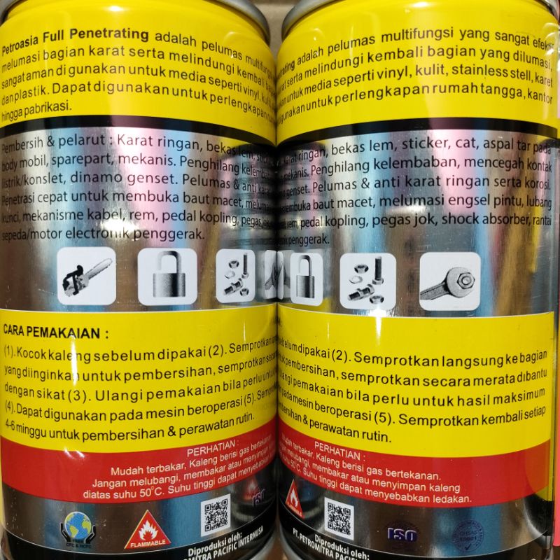 Wd Petroasia 300ml Per 1 Dus Isi 20 klg Full Penetrate Petroasia 300ml Wd Petroasia / Anti karat Pelumas Multifungsi Serbaguna Harga Perdus