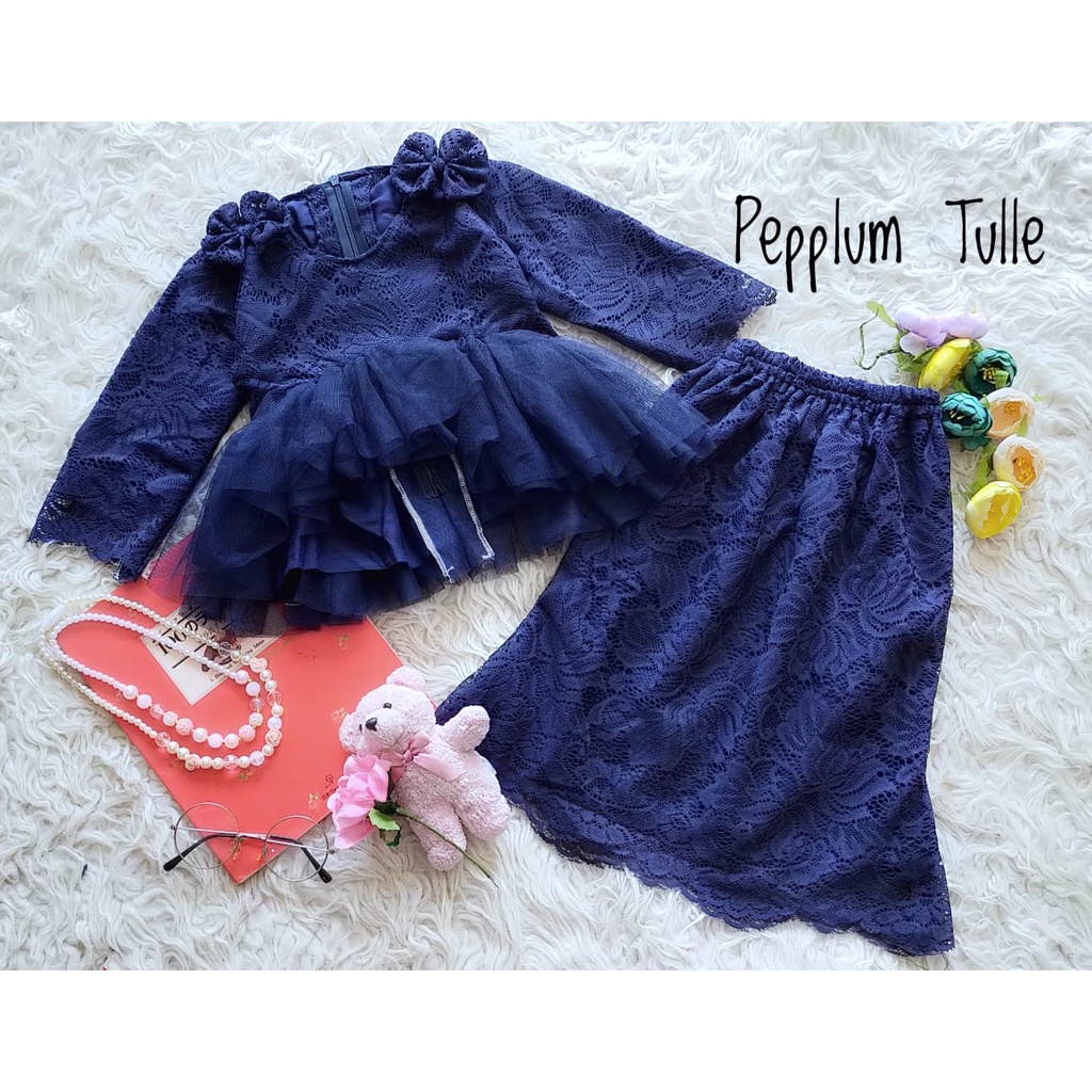 Kebaya Pepplum Tulle Anak Unik/Baju Adat/Kebaya Anak