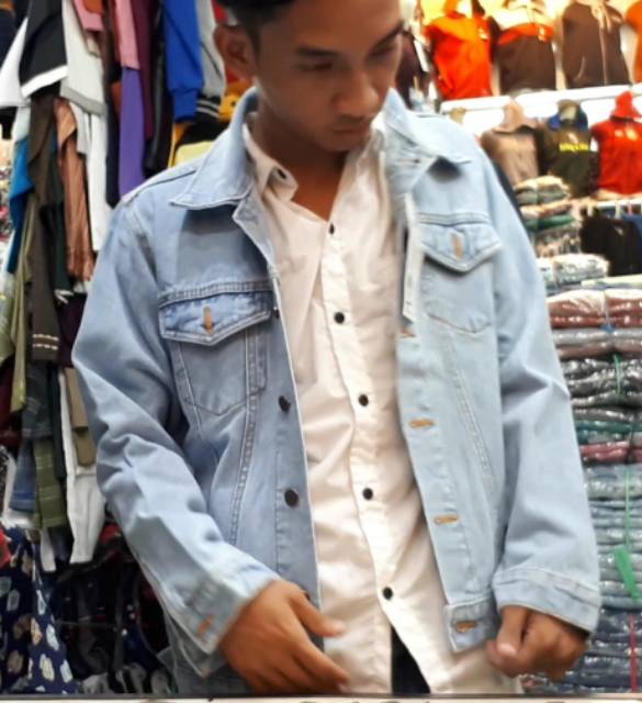 JAKET LEVIS PRIA DENIM BIRU MUDA / JAKET MASA KINI