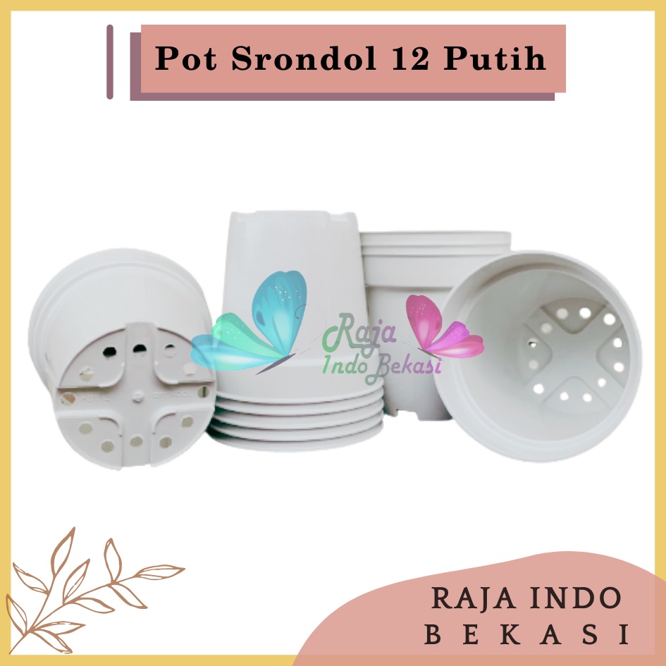 Pot Tinggi Srondol 12 PUTIH - Pot Tinggi Usa Eiffel Effiel 18 20 25 Lusinan Pot Tinggi Tirus 15 18 20 30 35 40 50 Cm Paket murah isi 1 lusin pot bunga plastik lusinan pot tanaman Pot Bibit Besar Mini Kecil Pot Srondol