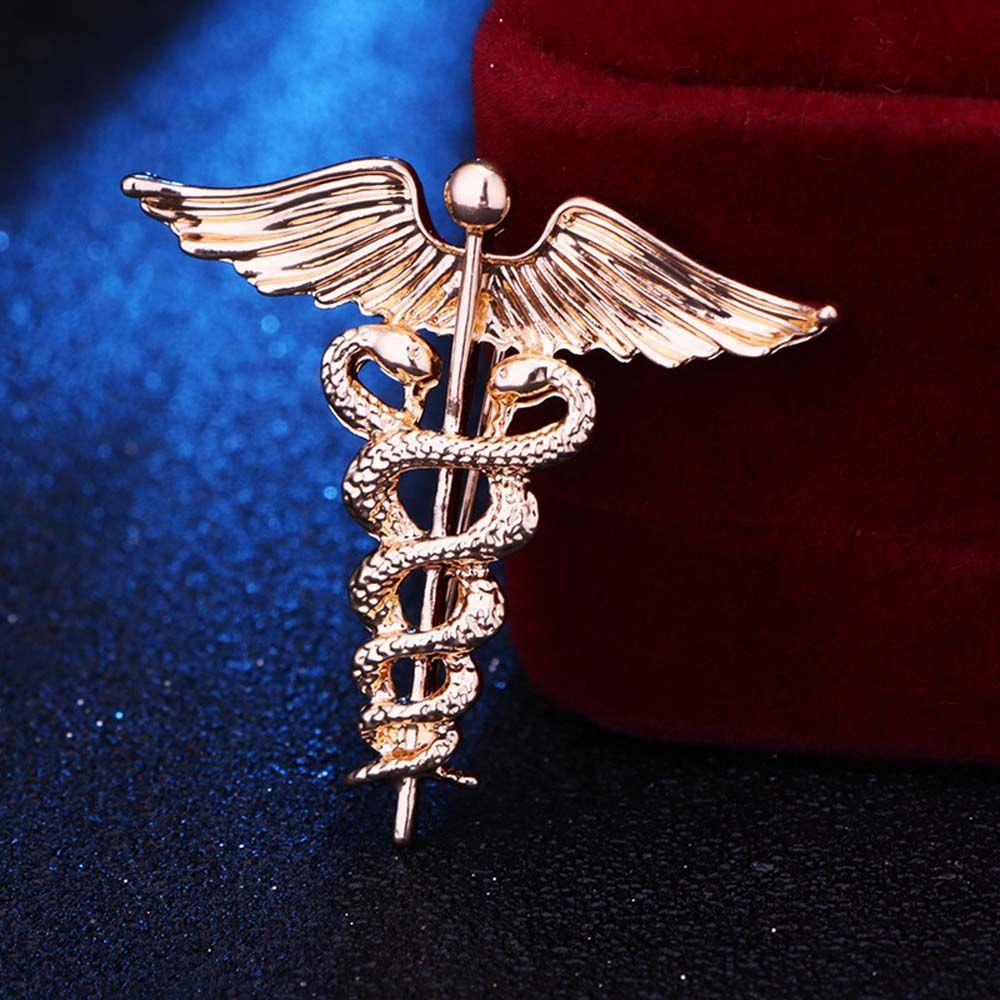 NEEDWAY Needway Bros Pin Fashion Hadiah Untuk Pria Ular Lencana Logam Sayap Malaikat Perhiasan