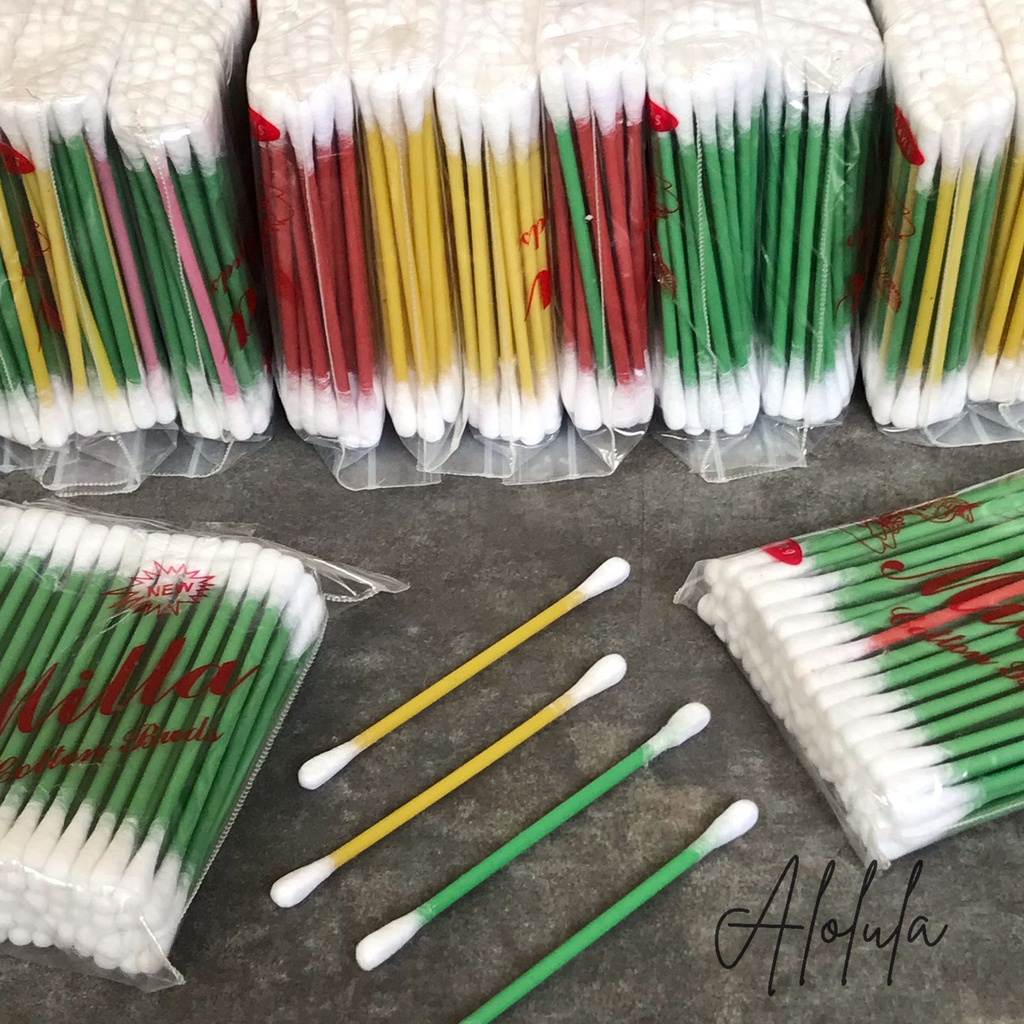 Alolula - Cotton Bud / Cotton Buds / Korek Kuping Kapas / Cotton Buds Baby  / Cotton Bud Baby / Pembersih Telinga / Cotton Bud Bayi / Cotton Buds Bayi / Korek Kuping / Alat Korek Kuping / Alat Telinga Korek Kuping / Pembersih Kuping / Korek Telinga