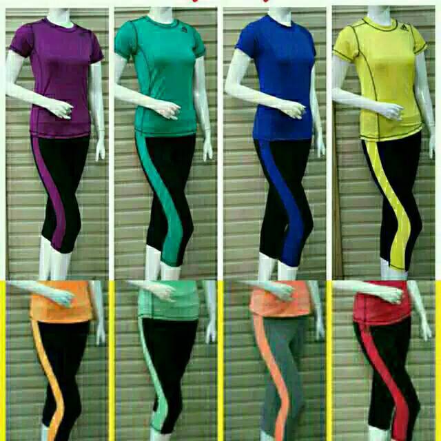Adidas warna setelan baju olahraga senam erobic zumba