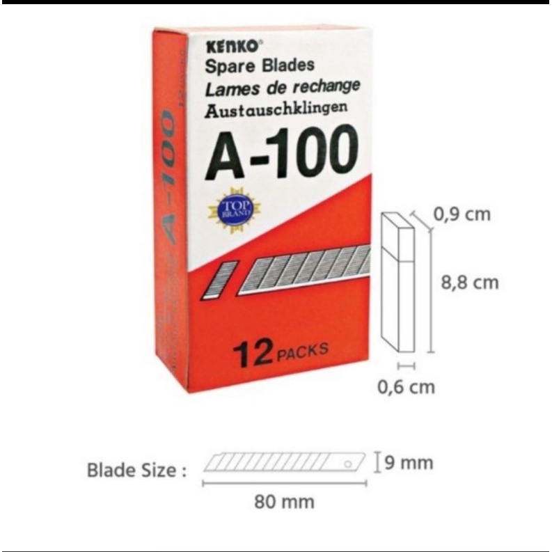 

CUTTER BLADE A-100 (9MM)