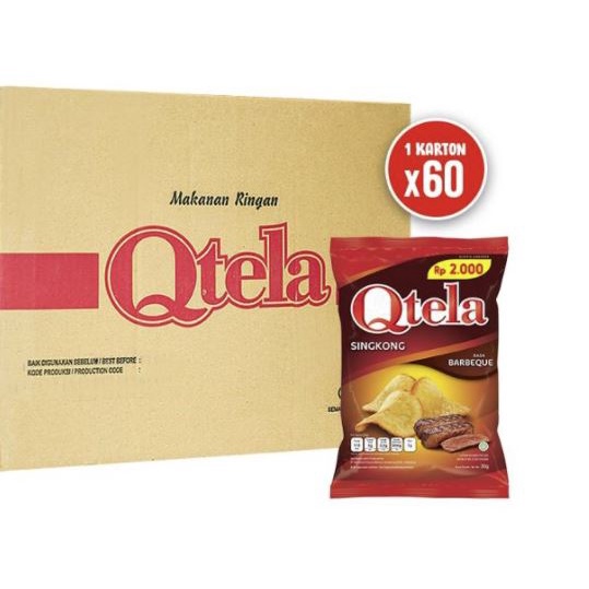 

Keripik Kripik Qtela Singkong Barbeque 30 gr 1 dus 60 pcs TERMURAH