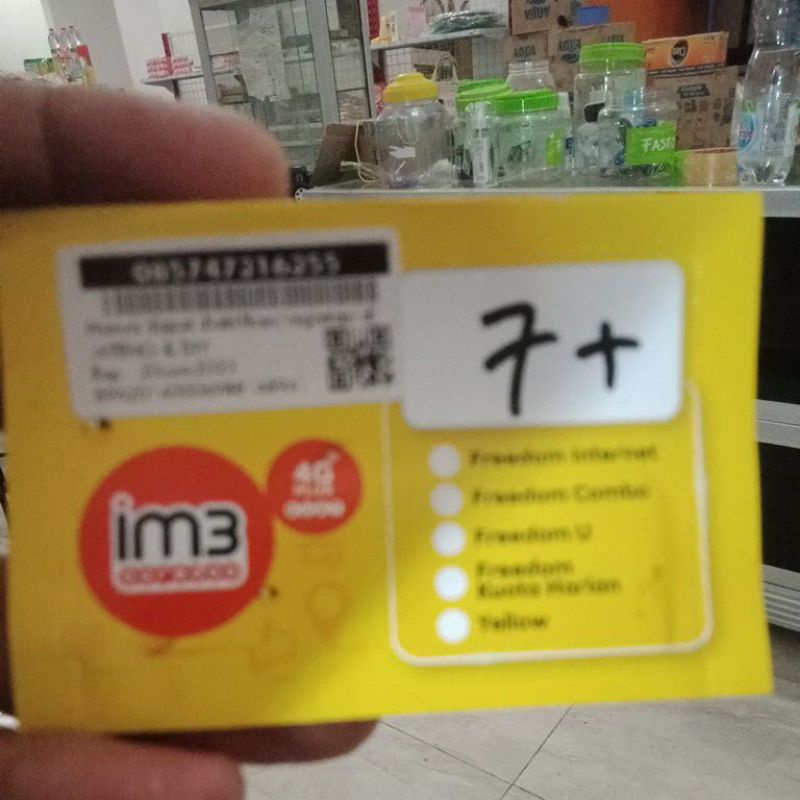kartu perdana indosat freedom u 7+(7+ unlimited)