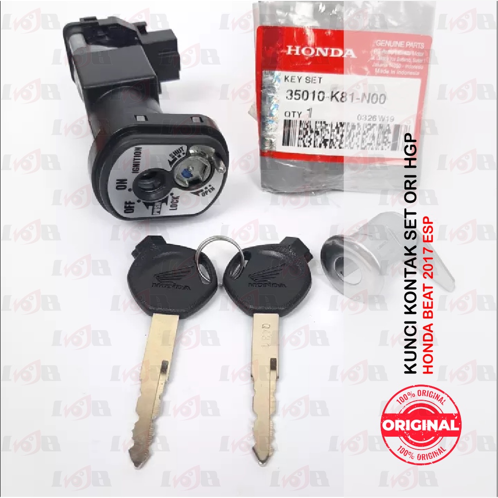 Kunci Kontak Set Beat ESP FI Depan Belakang Kode K81 Original Honda Genuine Parts