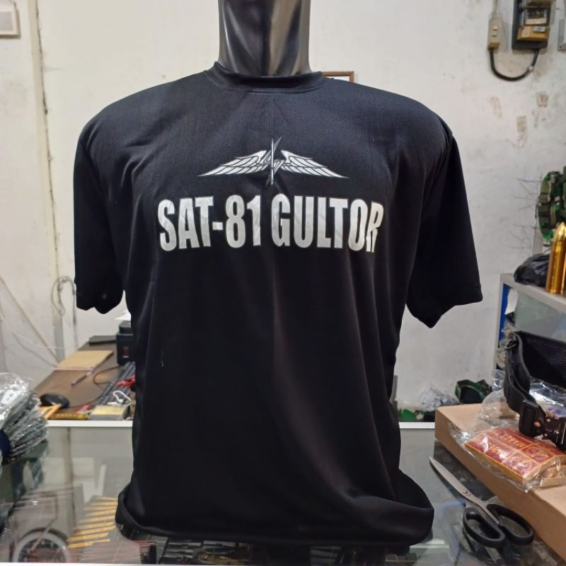 Kaos Dryfit Sablon SAT-81 GULTOR Hitam