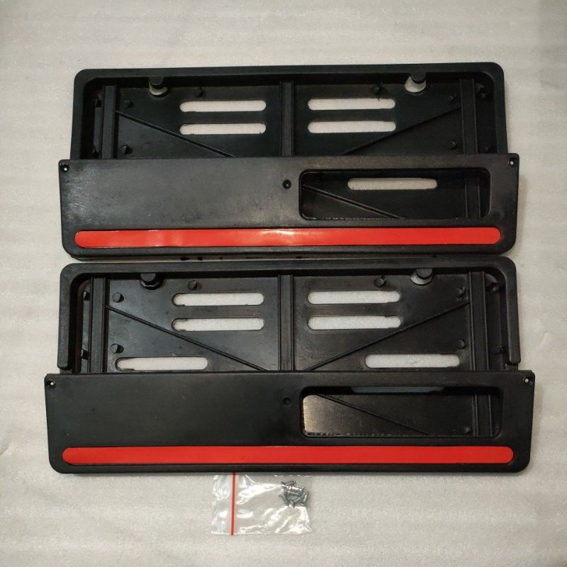 Jual Tempat Plat Nomor Motor Standar Lis Merah Model Honda Universal