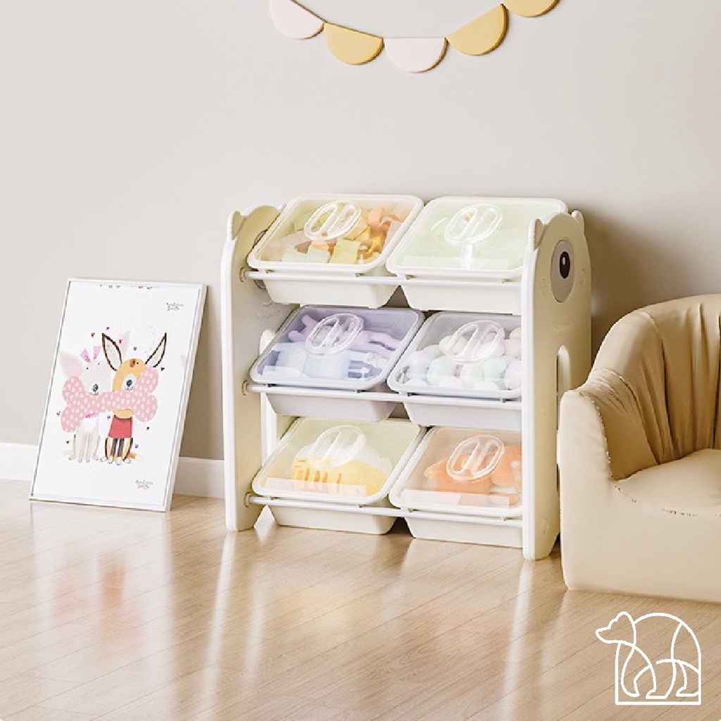 【IKONE】SOKA Rak Penyimpanan Mainan Anak Serbaguna Rak Multifungsi Rak Lemari Organizer Storage Kids Room Toy Storage Rack Rak Maianan Anak