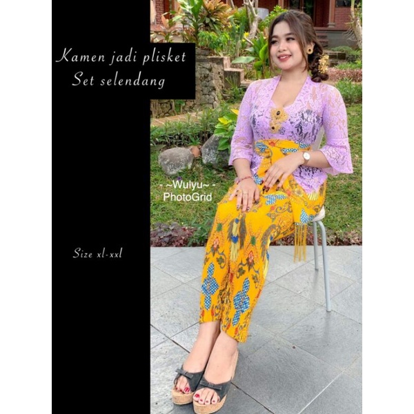 Kamen Jadi Plisket Dolby Set Selendang