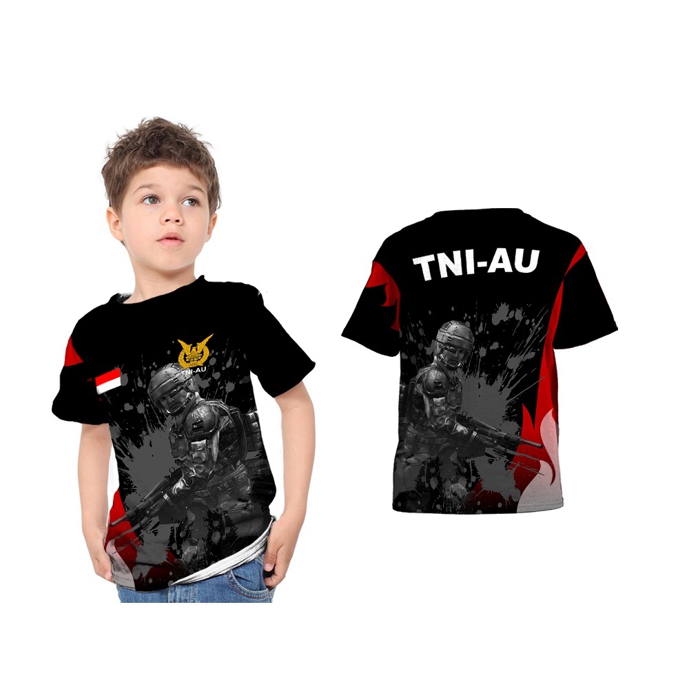 Kaos TNI AU Anak | Kaos TNI AU Loreng | Kaos TNI AU ARMY [Riashop]