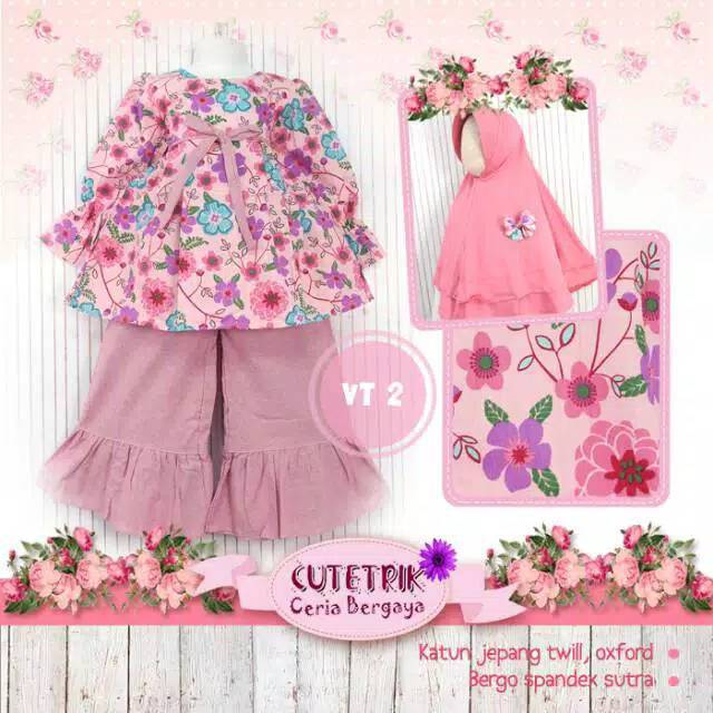 3 12 tahun VT 2 Baju Muslim Anak Cutetrik Setelan Tunik 3 12 tahun VT 2 Baju Muslim Anak Cutetrik Setelan Tunik