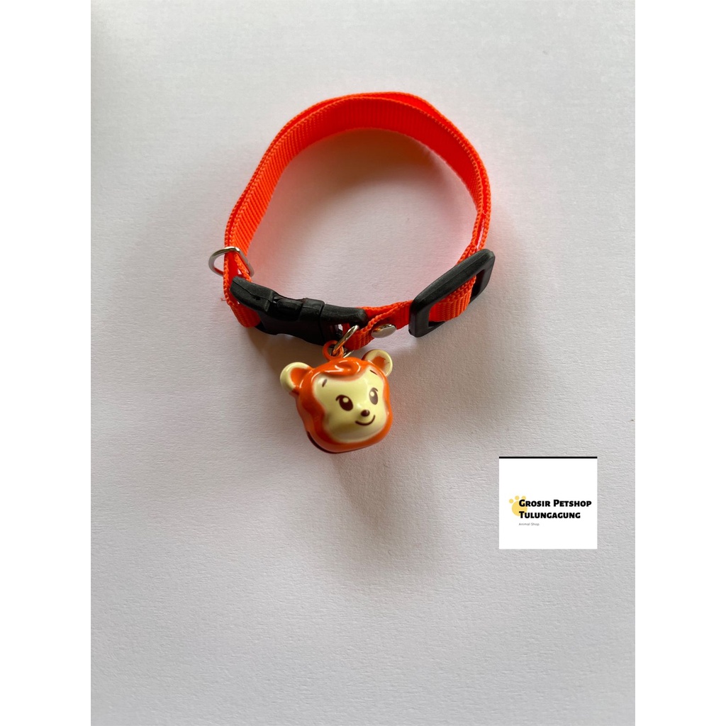 Kalung Kucing Polos Lonceng Karakter 16mm bahan tebal berkualitas