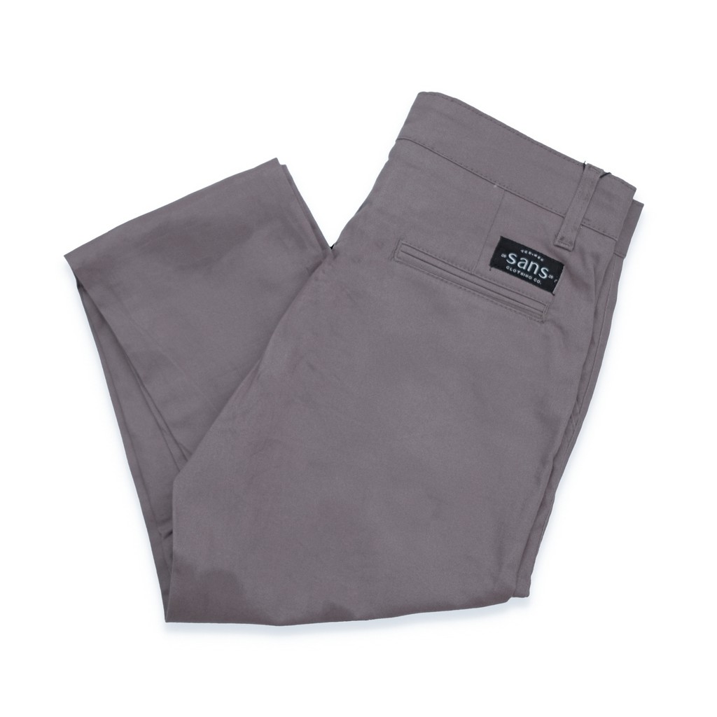 SANVANINA Celana Panjang Chino Abu-Abu | Long Chino Dark Grey Pants H-057