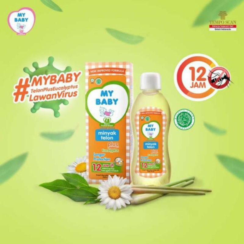 My Baby Minyak Telon Plus LONGER protection 12jam - My Baby Minyak Telon Anti Nyamuk