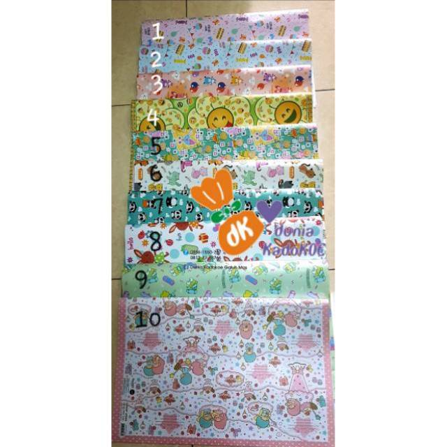 

Kertas kado sansanwawa ukuran normal isi 3pcs