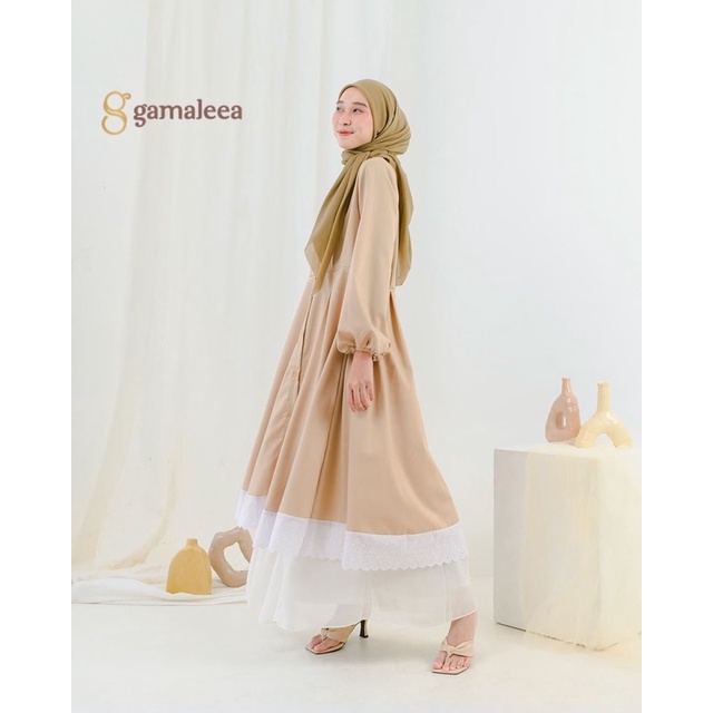 (MSB) TUNIK GAMALIA RENDA FULL KANCING DAILY BUSUI WANITA TUNIK MOSCREPE