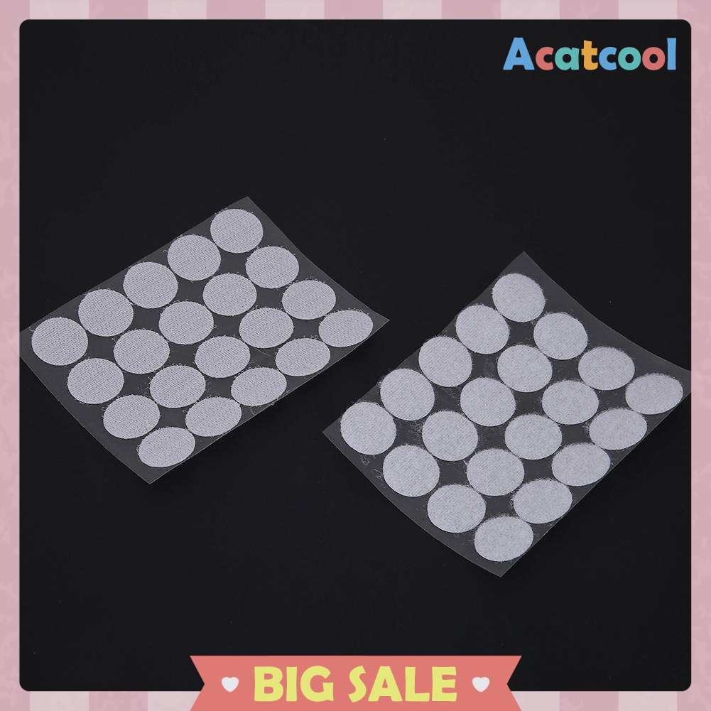 100 Pairs Dots Sticker Hook Loop Double-Sided Self-Adhesive Nylon Tape Snap