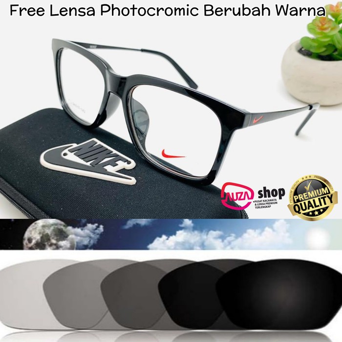 Paket Kacamata Lensa Photocromic Pria Sporty Nike Absolute