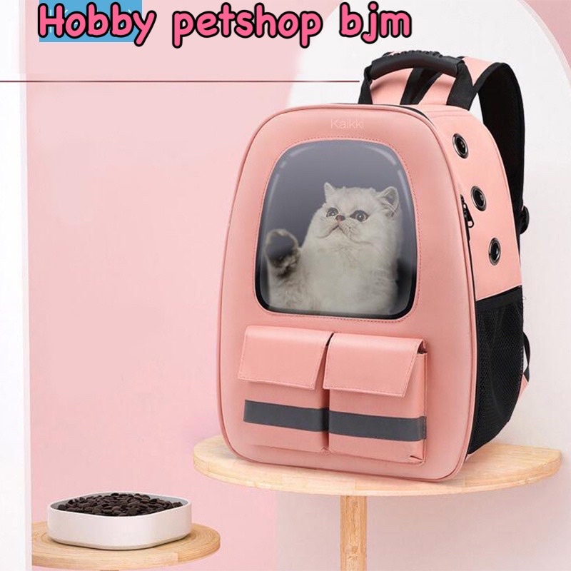 Tas kucing premium 2 kantong depan - bag travel hewan astronot anjing kelinci