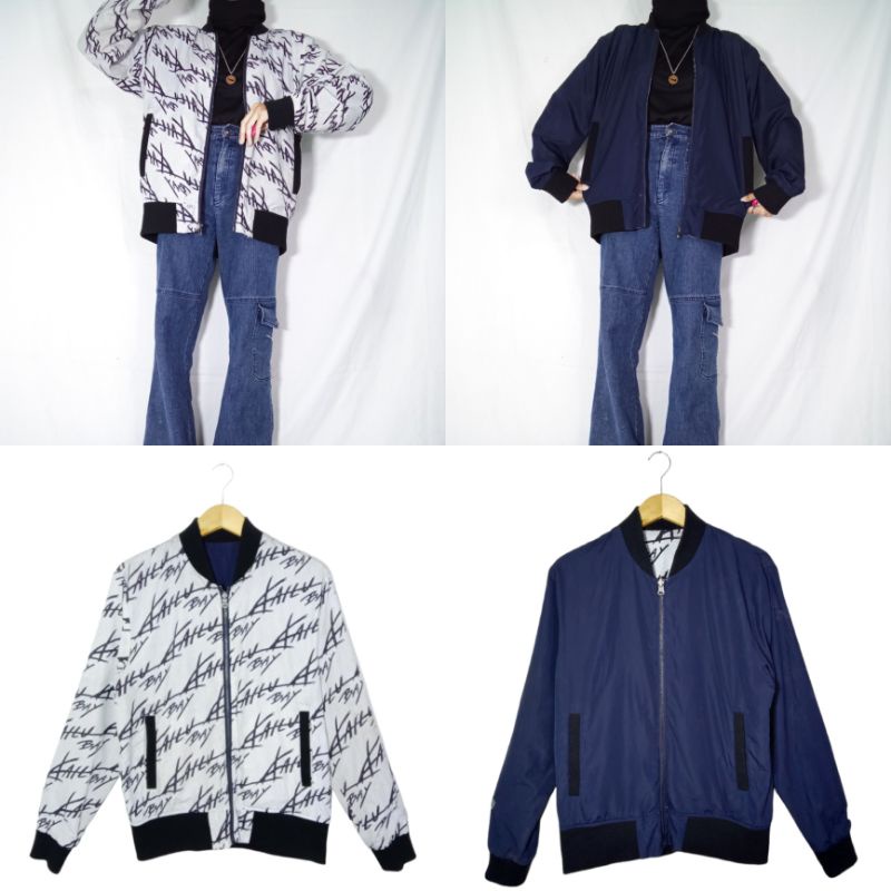 (TERBARU 8/6/22 slide 27-38) THRIFT VINTAGE JAKET OVERSIZE MURAH-13. L