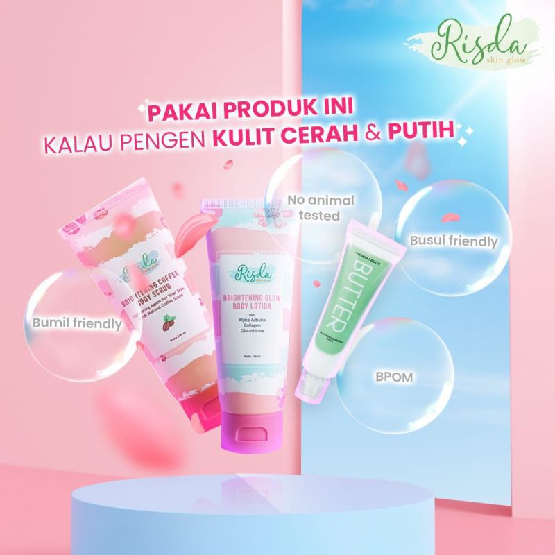 rsd paket pemutih badan 350 lotion scrub butter mencerahkan memutihkan tubuh bodycare skincare bodyw
