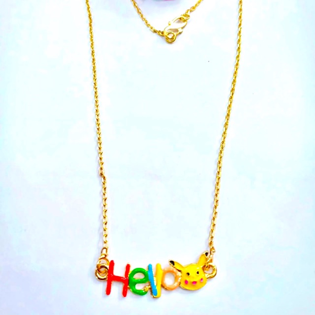 Kalung lapis emas anak kartun