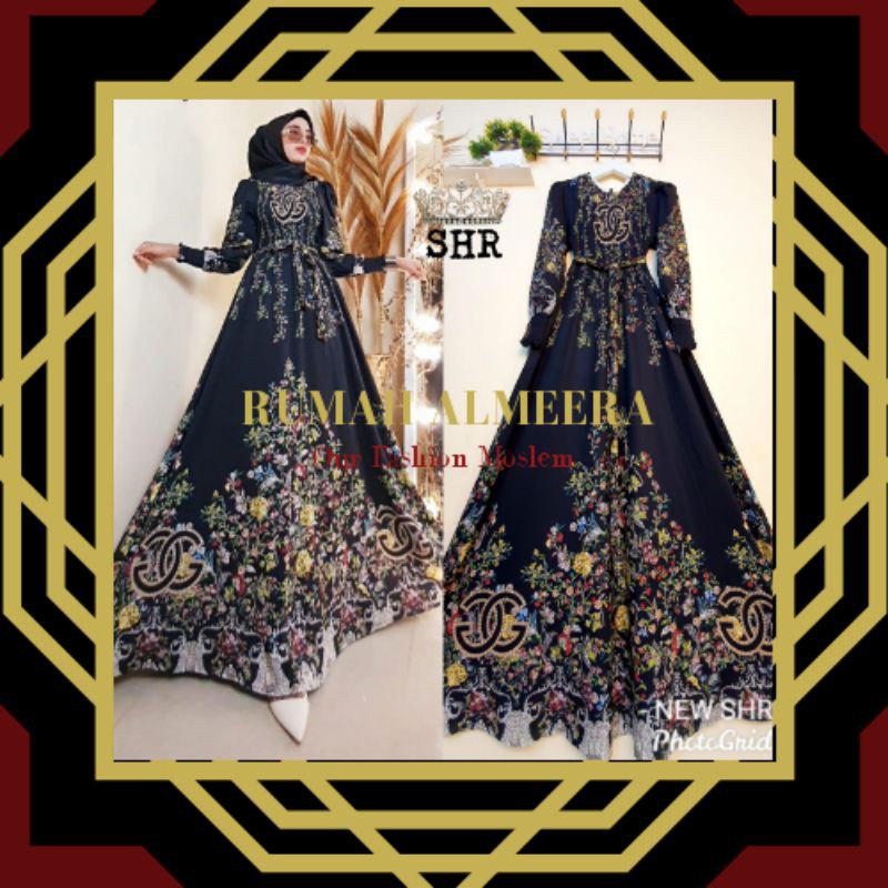 NEW BACARAT SHR ✔BAJU GAMIS REAL PICT VIDEO ORIGINAL SYAHIRA