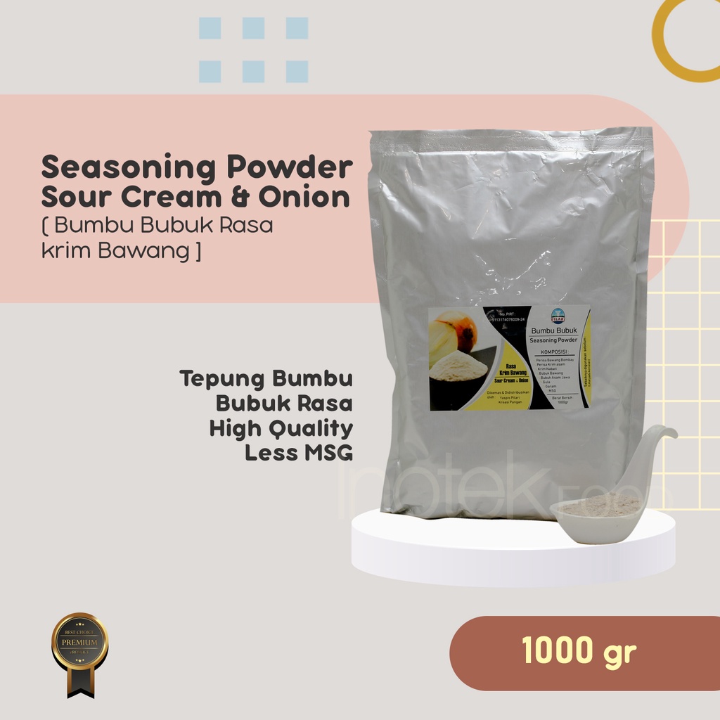 

Sour Cream & Onion Seasoning / Bumbu Tabur Bawang @ 1 KG