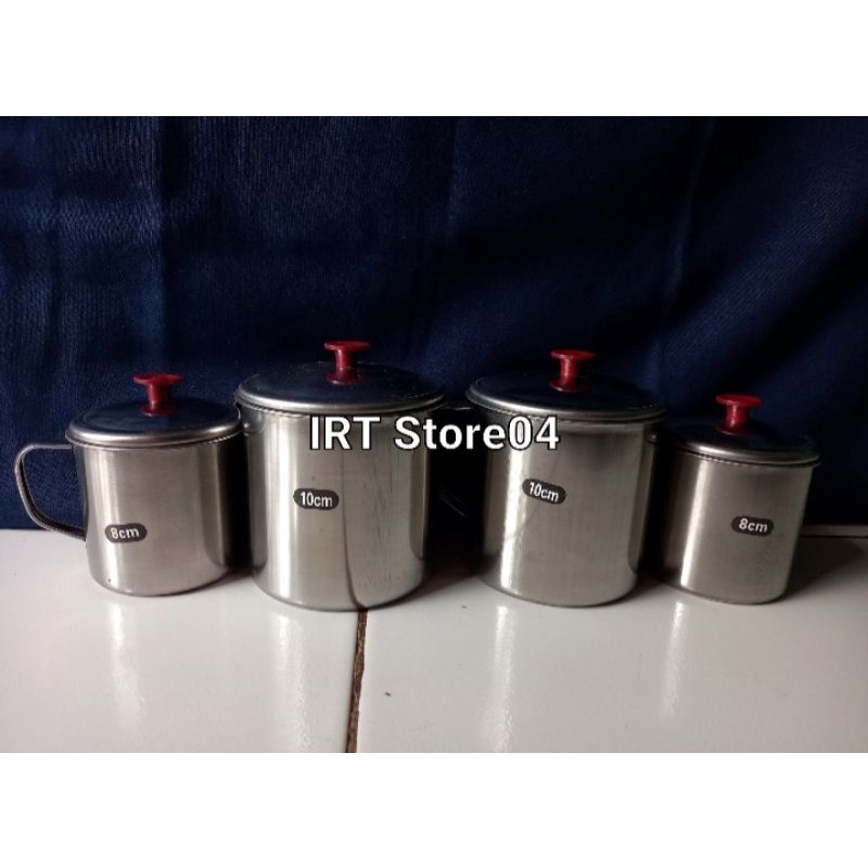 GELAS MUG STAINLESS / GELAS STAINLESS DAN TUTUP / GELAS TEH KOPI