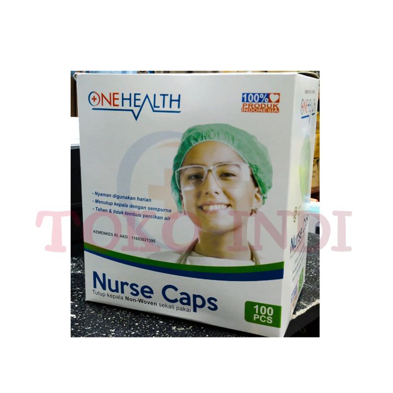 Nurse Cap isi 100 pcs / Nurse caps / nursecap Onehealth / Tutup Kepala Onehealth