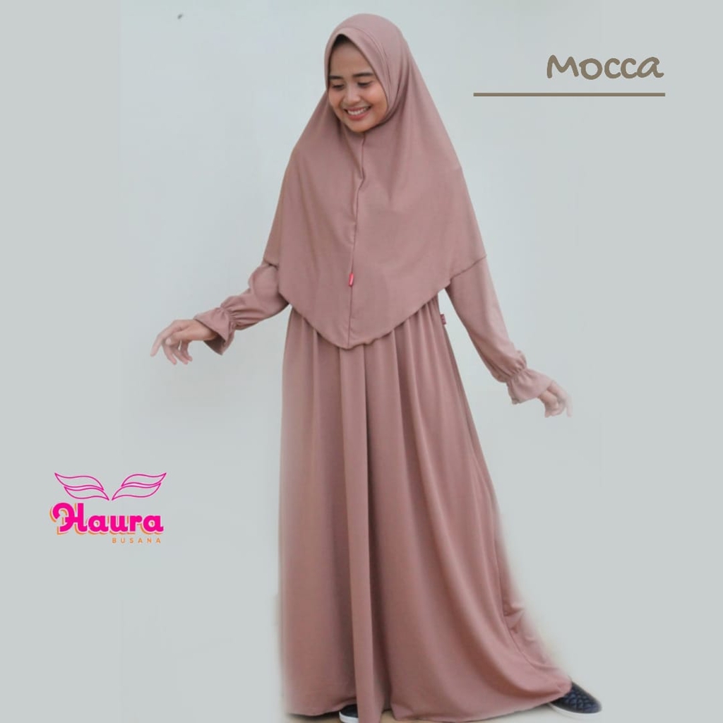 HAURA Gamis Aira Mommy Setelan Syari Bisa couple